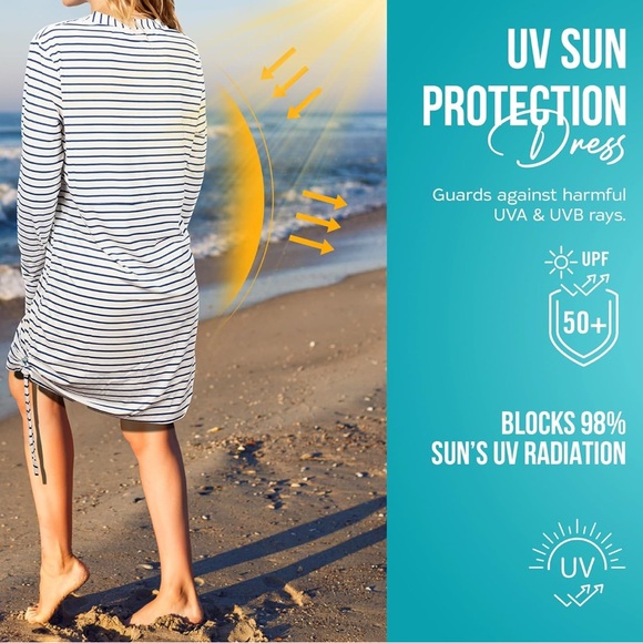 Banana Boat NEW Swim Coverup White and Navy XXL - Picture 3 of 9